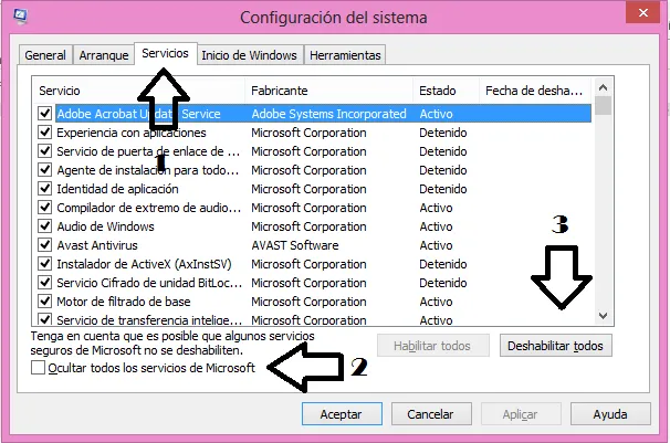 Reinicio limpio para solucionar Autoit error