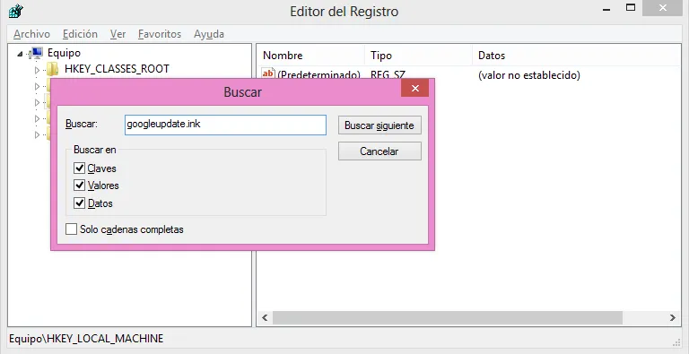 Eliminar las entradas para solucionar error Autoit