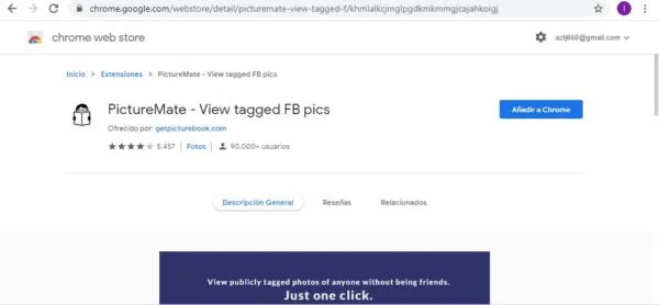 Añade la extensión PictureMate