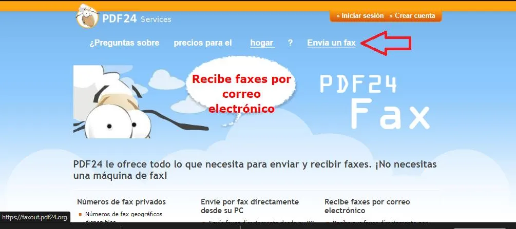 Enviar fax desde un servicio on line