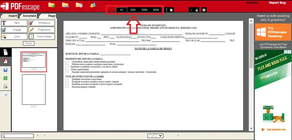 Cómo ajustar la vista