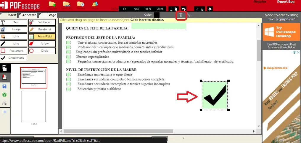 Cómo deshacer cambios