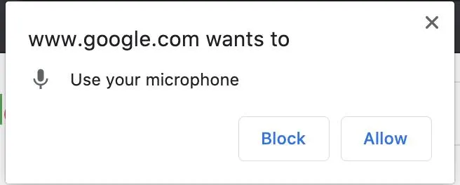 permiso para acceder al microfono