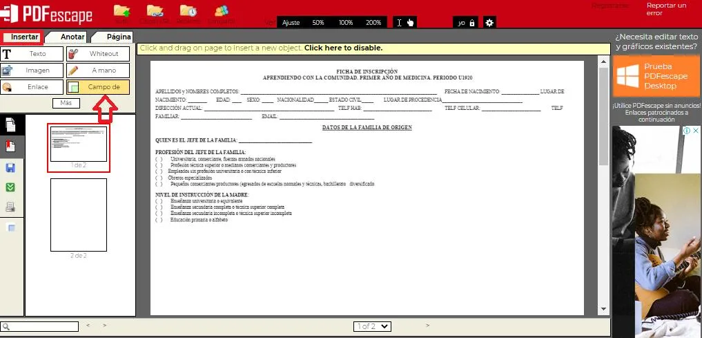 Cómo crear un PDF editable