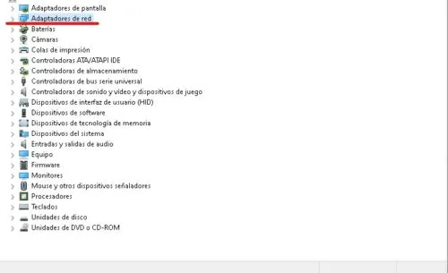 administrador de dispositivos de windows