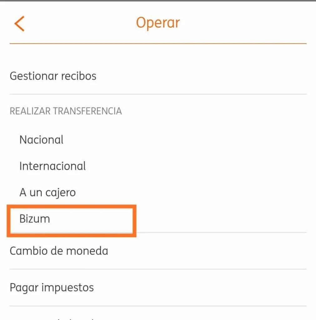 como hacer un bizum de ing