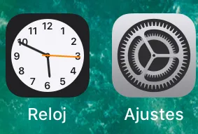 App de Ajustes de un iPhone.