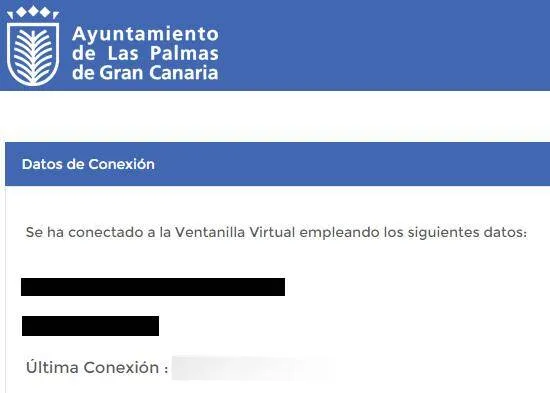 Sede electrónica del ayuntamiento de Las Palmas de Gran Canaria, la cual fue accedida usando la versión web de Autofirma.