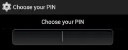 Casilla para crear un nuevo PIN, el cual aparece al tocar la opción “PIN” en “Unlock selection”.
