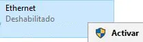 Menú que aparece al hacer clic derecho sobre el archivo con el nombre de la red a la que estás conectado, el cual muestra la opción “Activar”.