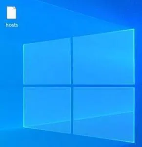 Copia del archivo hosts, el cual fue pegado en el escritorio de nuestro ordenador.