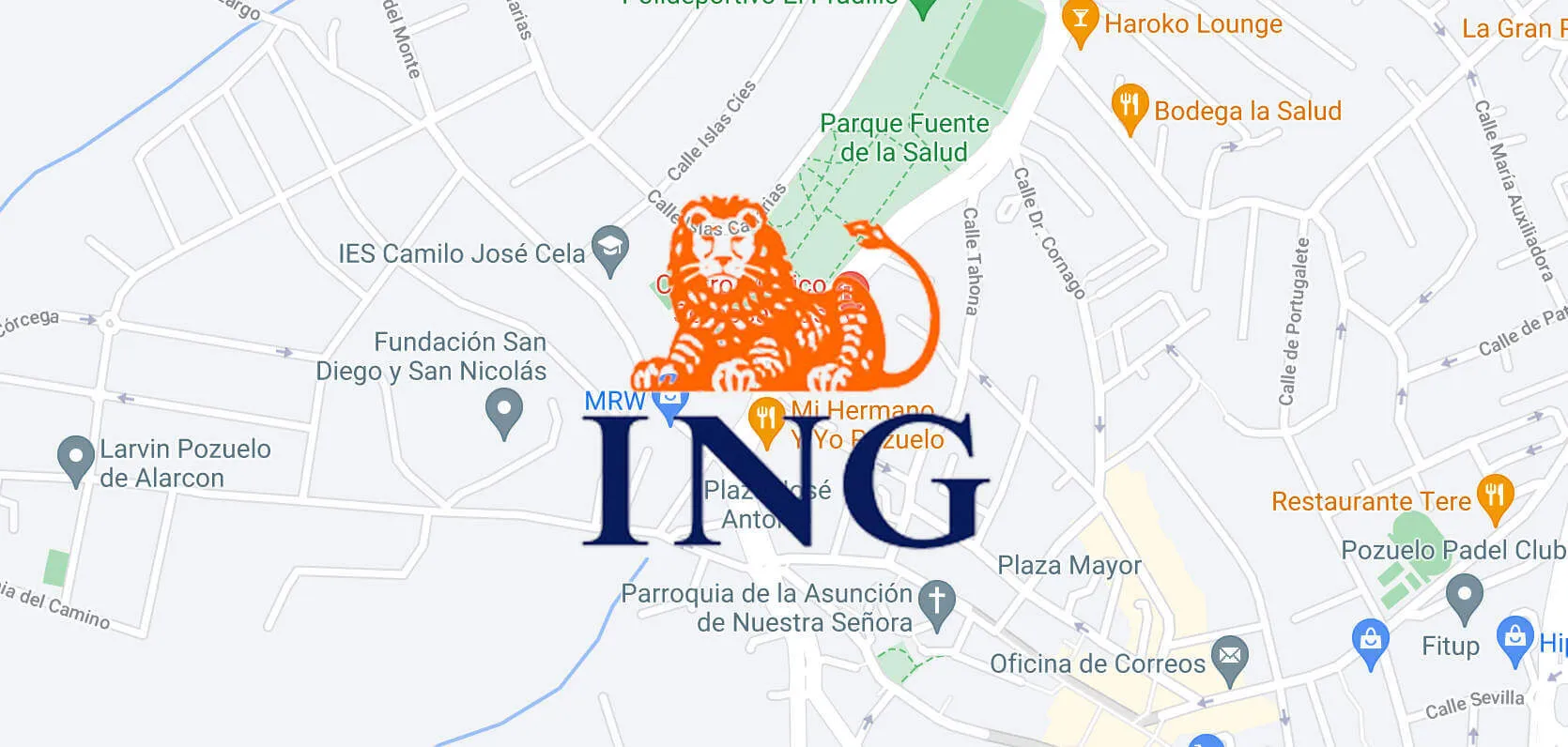 como encontrar cajeros ing sin comisiones con google maps