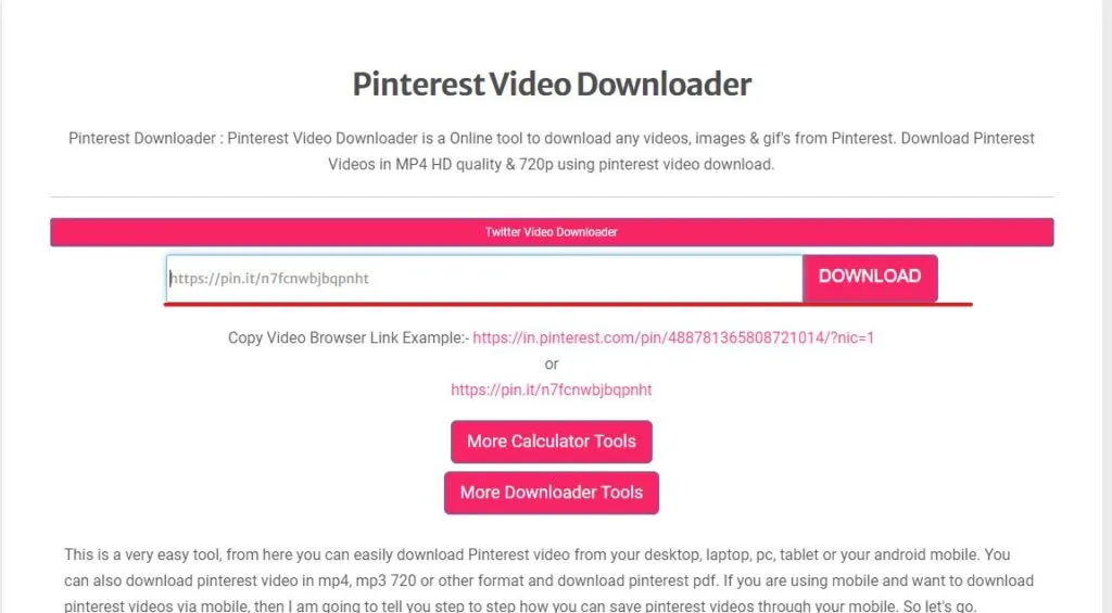Experts PHP para descargar videos de pinterest