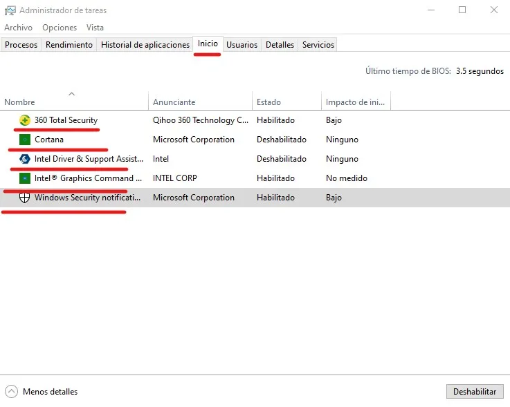 administrador de tareas de windows