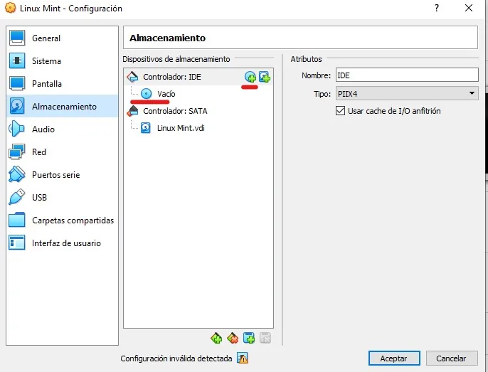 Configuracion de Virtual Box para LInux