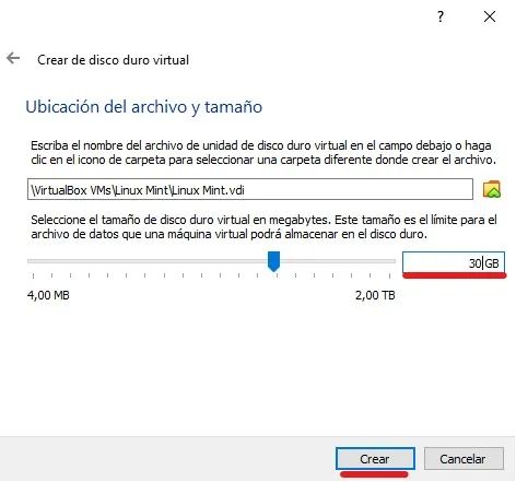 Instalar Linux en maquina virtual