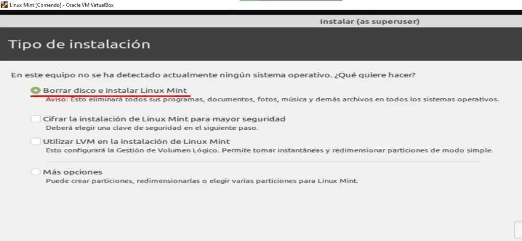 Instalar linux mint