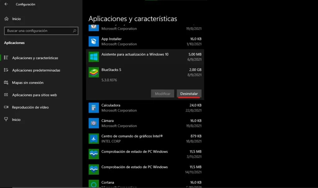 desinstalar programas que no uses en windows