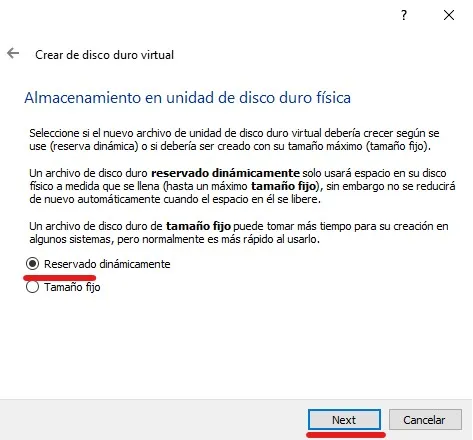 Crear Vdi en virtual box