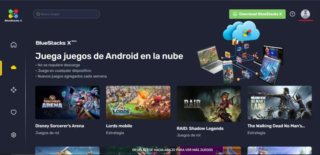 BlueStacks X Game Cloud