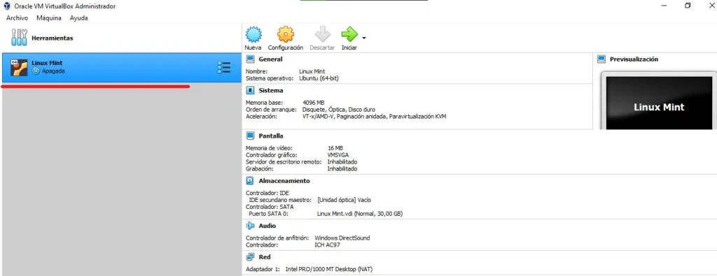 Instalar Linux en maquina virtual