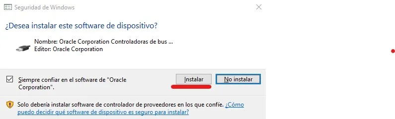 Instalador Virtual Box