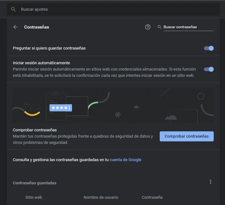 es seguro dejar que chrome gestione tus contraseñas?