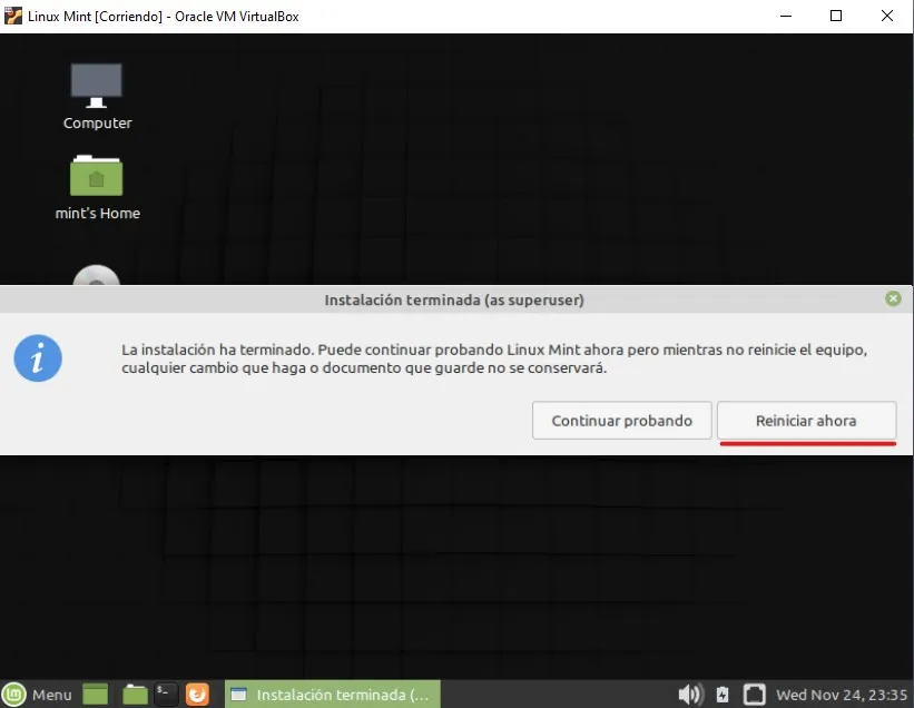 Instalar linux mint