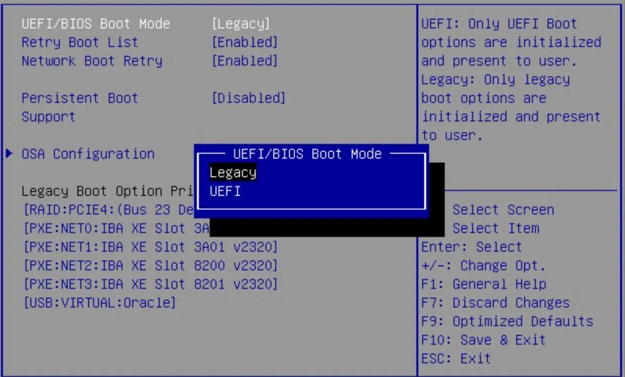 cambiar de bios legacy a uefi