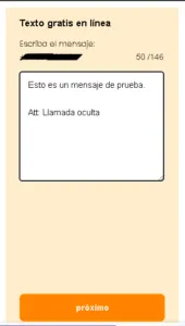 Escribe el sms
