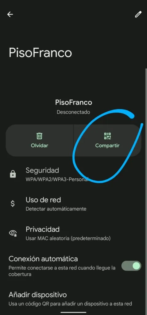 compartir wifi sin clave