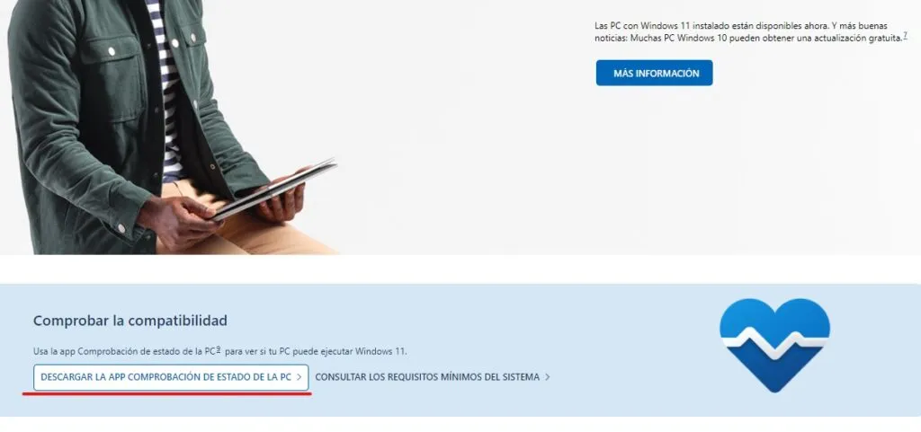 PC Health Check (Herramienta oficial de Microsoft).