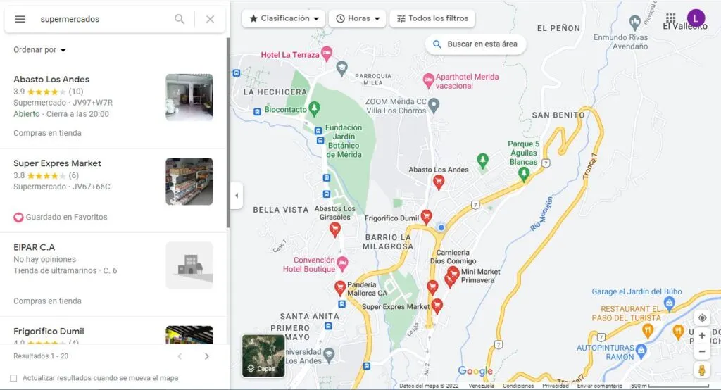 Cómo saber qué supermercados están cerca