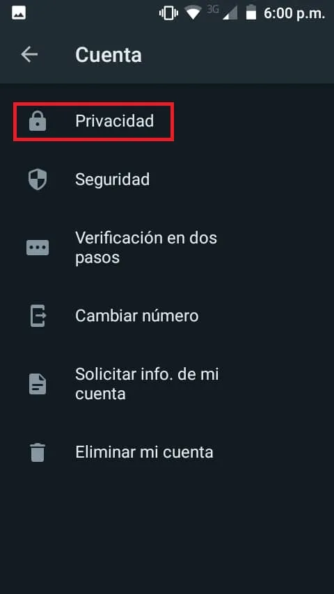 Selecciona la opción de 