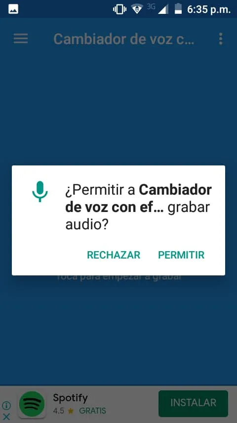 Permitir el acceso al micrófono