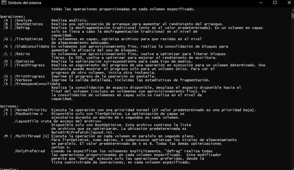 Comandos del símbolo del sistema para unidades extraíbles y discos duros.