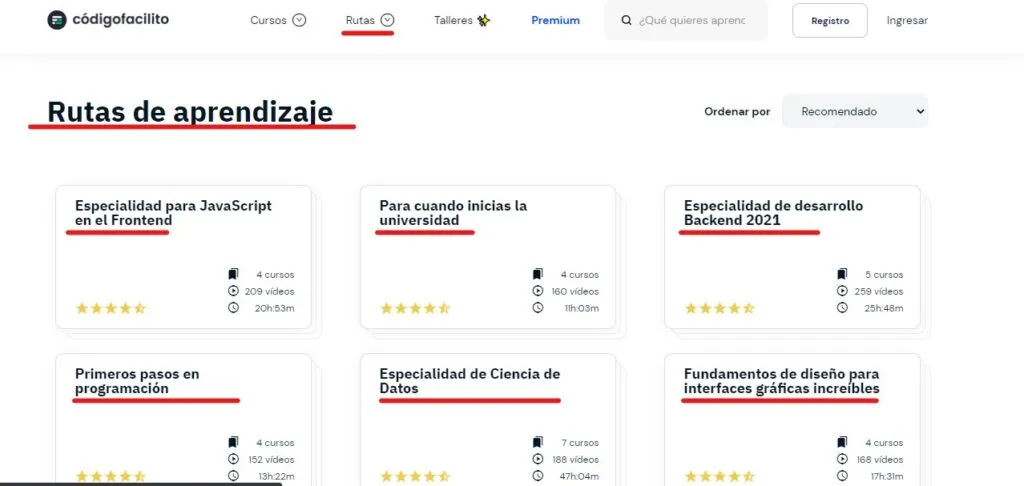 Cursos en Código Facilito