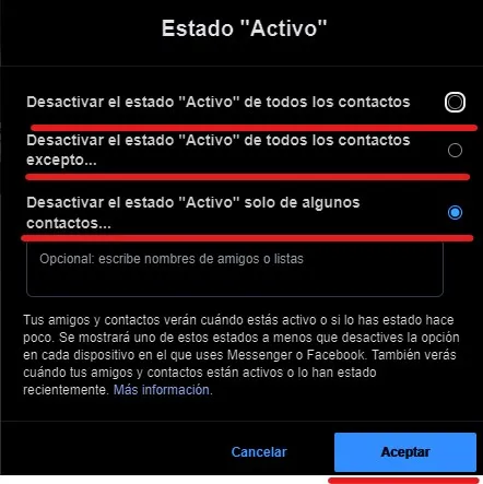 Cómo permanecer oculto en el chat de Facebook.