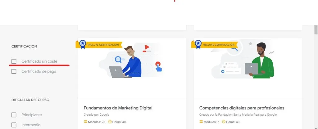 Certificaciones de Google