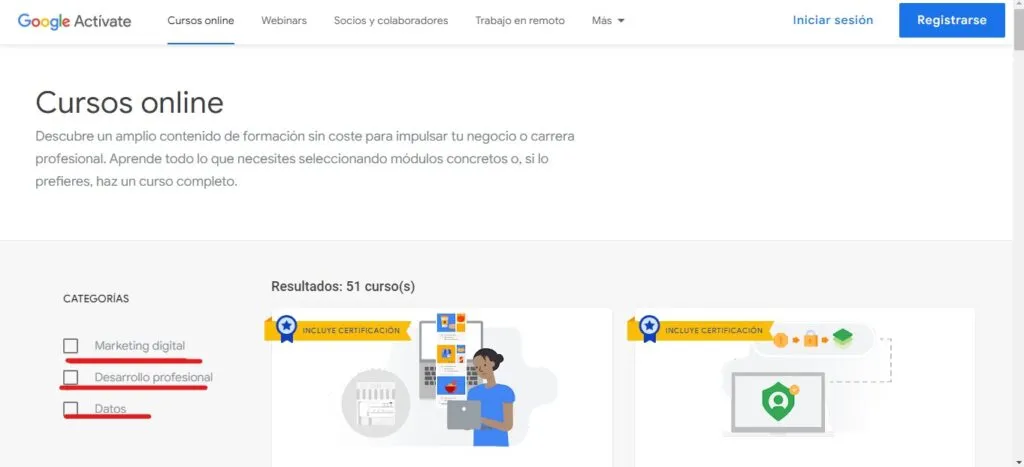 Google Activate: Cursos Online