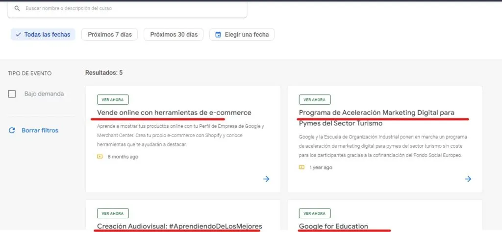 Plataforma de aprendizaje de Google