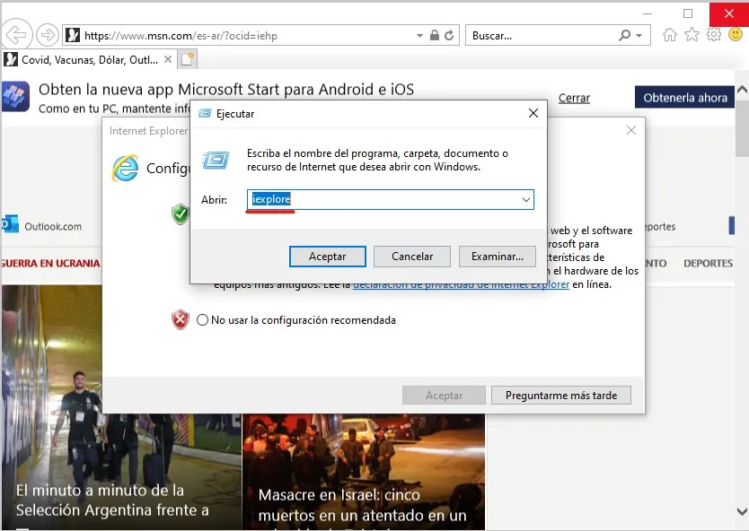 Comandos para ejecutar aplicaciones de Windows