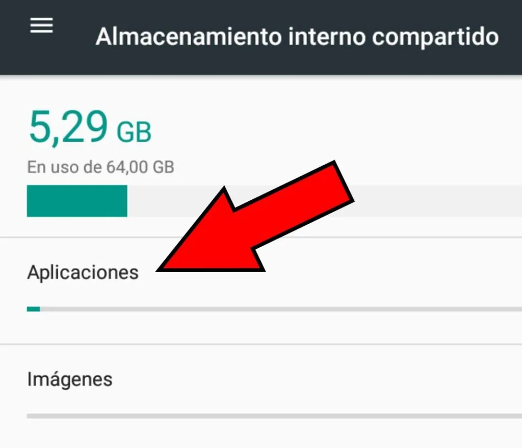 Opción “Aplicaciones”.
