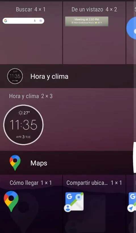 Widgeds de Google Maps