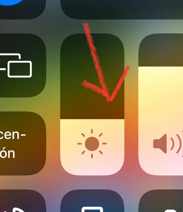 bajar brillo en iphone