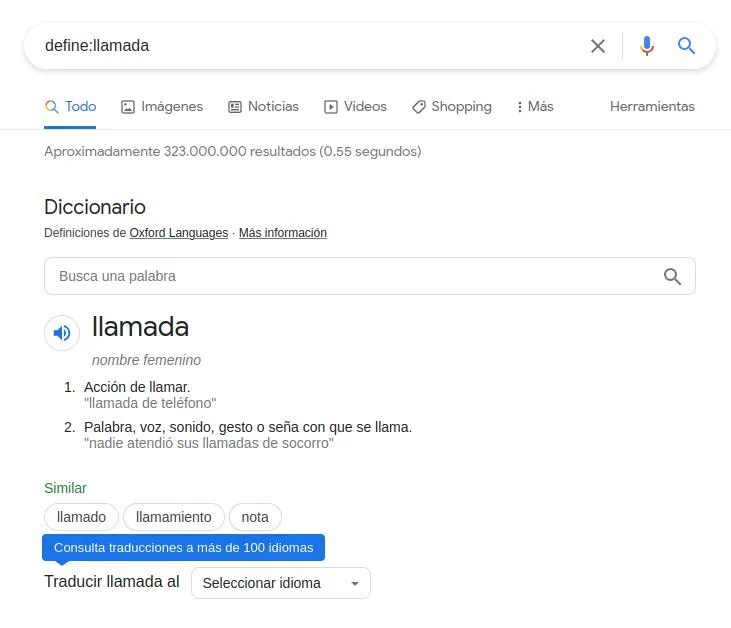 operador define google