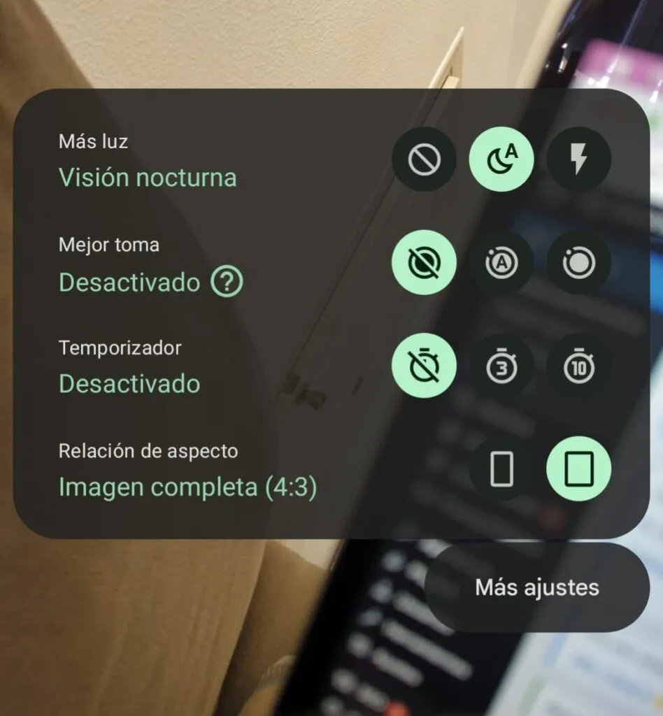 opciones de gcam