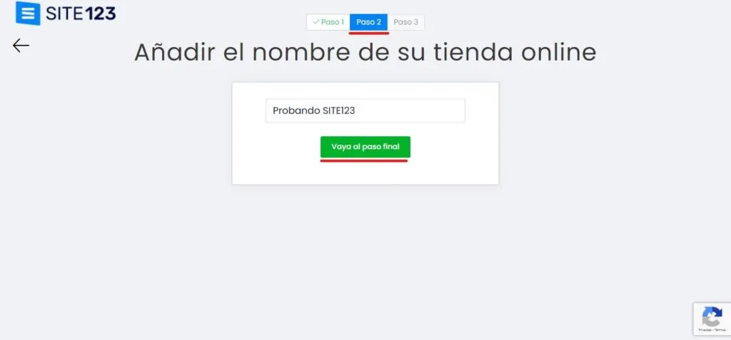 Plantillas gratis en site123