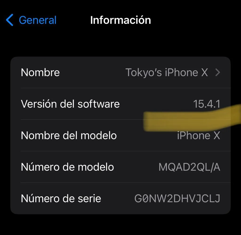 consultar version ios