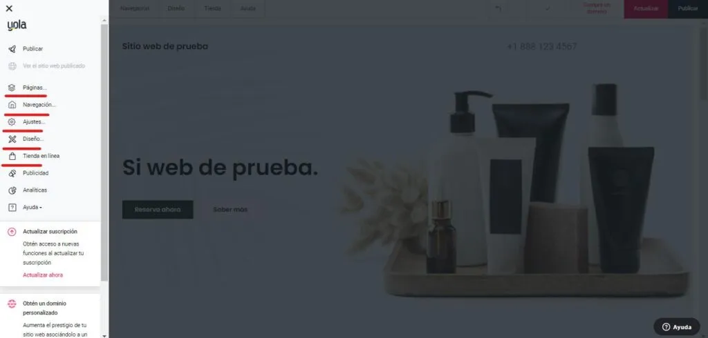 Editor de Yola no es drag and drop